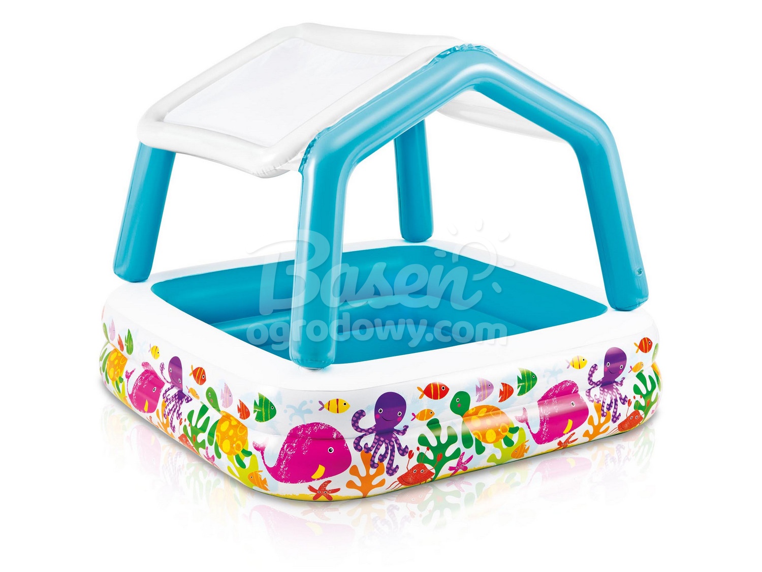 Basen dmuchany Akwarium z daszkiem 157 x 157 x 122 cm INTEX 57470