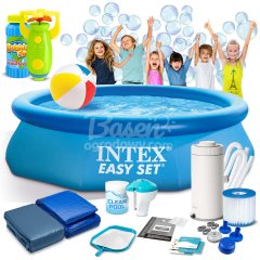 Basen ogrodowy rozporowy 305 x 76 cm 16w1 INTEX 28122 + maszynka do baniek GRATIS