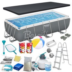 Basen ogrodowy stelażowy 404 x 201 x 100 cm 18w1 56442 Bestway 