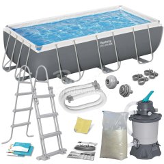 Basen ogrodowy stelażowy 404 x 201 x 100 cm 11w1 Bestway 