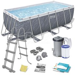 Basen ogrodowy stelażowy 412 x 201 x 122 cm 11w1 Bestway 56722