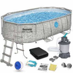 Basen ogrodowy stelażowy 488 x 305 x 107 cm 11w1 Bestway 56946