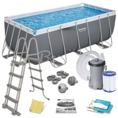 Basen stelażowy ogrodowy 412 x 201 x 122 cm 11w1 Bestway 56456N