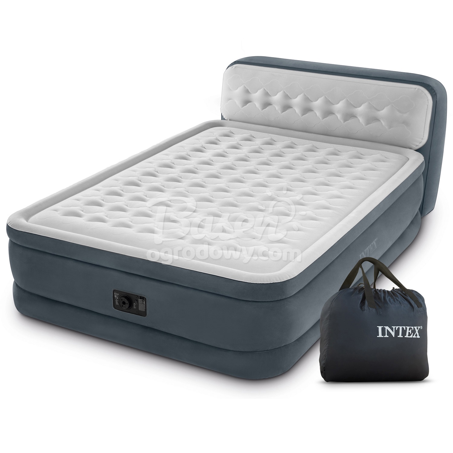 Materac dmuchany z pompką elektr. Ultra Plush Queen 236 x 152 x 86 (46) cm INTEX 64448