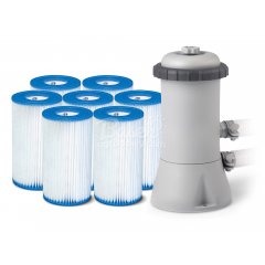 Pompa filtrująca do basenów 3785L/h INTEX 28638 / 29000 + 7 filtrów!