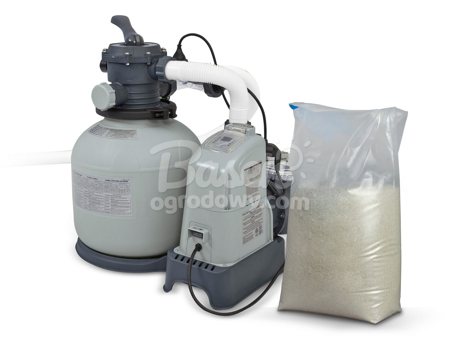 Pompa piaskowa z generatorem chloru 6000 l/h +PIASEK 25kg INTEX 28676